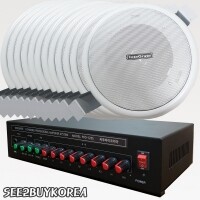 SEE2BUY PRO-120SC20W12 실링스피커12개와 8채널앰프 대형매장업소 음악방송용